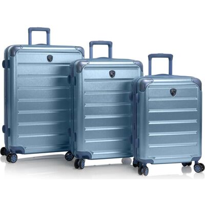 Heys Alumix 4 Rollen Kofferset 3-teilig mit Dehnfalte, Koffer, Blau Heys Alumix 4 Rollen Kofferset 3-teilig mit Dehnfalte, Koffer, Blau