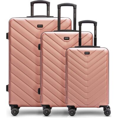Redolz Essentials 07 3-SET 4 Rollen Kofferset 3-teilig, Koffer, Rosa Redolz Essentials 07 3-SET 4 Rollen Kofferset 3-teilig, Koffer, Rosa