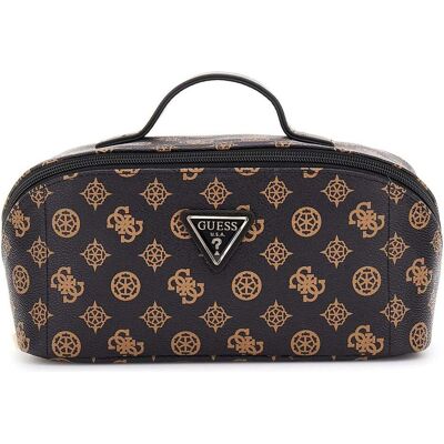 Guess Wilder Cosmetic Travel Bag, Necessaire, Braun Guess Wilder Cosmetic Travel Bag, Necessaire, Braun