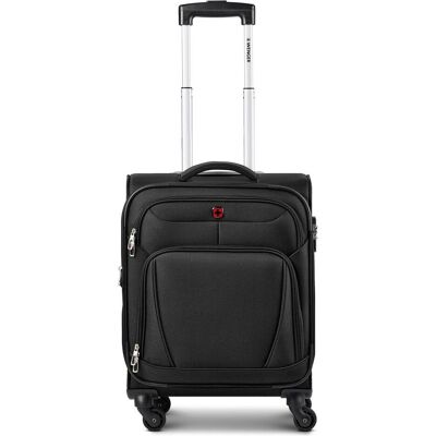 Wenger Beaumont 4 Rollen Kabinentrolley S 54 cm mit Dehnfalte, Koffer, Schwarz Wenger Beaumont 4 Rollen Kabinentrolley S 54 cm mit Dehnfalte, Koffer, Schwarz