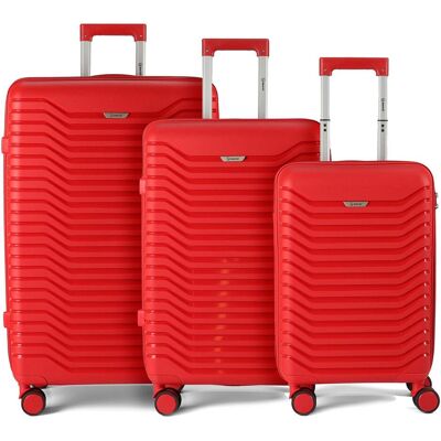 Benzi 5820 4 Rollen Kofferset 3-teilig, Koffer, Rot Benzi 5820 4 Rollen Kofferset 3-teilig, Koffer, Rot