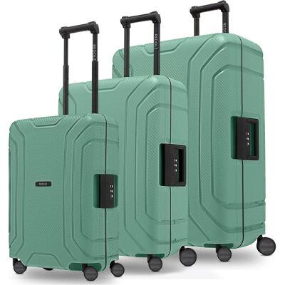 Redolz Essentials 15 4-Rollen Kofferset 3-tlg. mit Dreipunkt-Verschluss, Koffer, Grün Redolz Essentials 15 4-Rollen Kofferset 3-tlg. mit Dreipunkt-Verschluss, Koffer, Grün