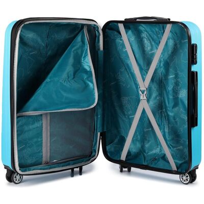 Benzi 5493 4 Rollen Kofferset 3-teilig mit Dehnfalte, Koffer, Blau Benzi 5493 4 Rollen Kofferset 3-teilig mit Dehnfalte, Koffer, Blau