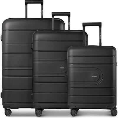 Redolz Essentials 11 4 Rollen Kofferset 3-teilig mit Dehnfalte, Koffer, Schwarz Redolz Essentials 11 4 Rollen Kofferset 3-teilig mit Dehnfalte, Koffer, Schwarz