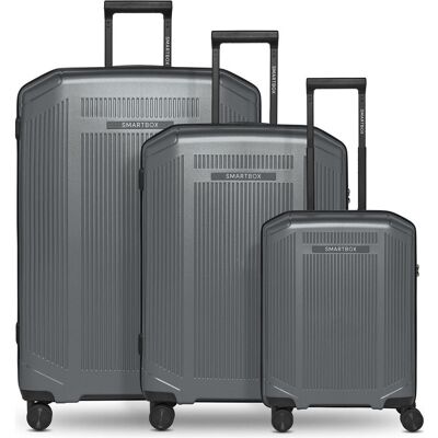 Smartbox Edition 02 4 Rollen Kofferset 3-teilig, Koffer, Grau Smartbox Edition 02 4 Rollen Kofferset 3-teilig, Koffer, Grau