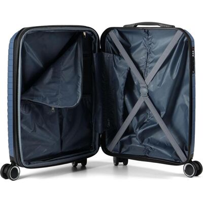 Benzi 5808 4 Rollen Kabinentrolley 55 cm mit Dehnfalte, Koffer, Blau Benzi 5808 4 Rollen Kabinentrolley 55 cm mit Dehnfalte, Koffer, Blau