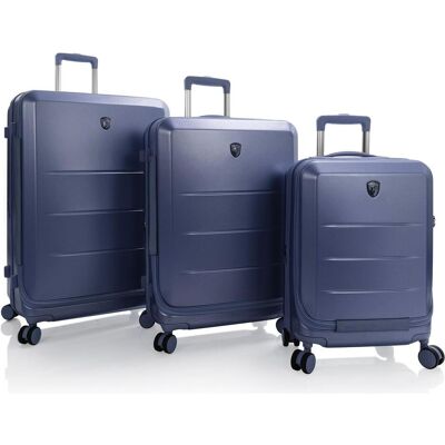 Heys EZ Fashion 4 Rollen Kofferset 3-teilig mit Dehnfalte, Koffer, Blau Heys EZ Fashion 4 Rollen Kofferset 3-teilig mit Dehnfalte, Koffer, Blau