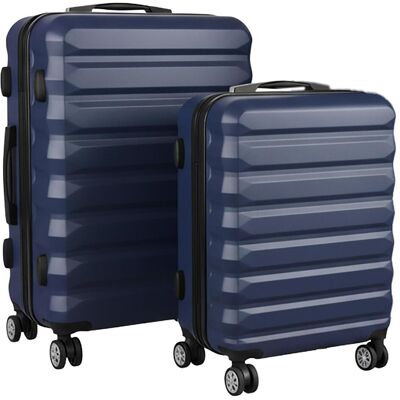 Relaxdays 2-tlg. Kofferset, Koffer, Schwarz, Blau Relaxdays 2-tlg. Kofferset, Koffer, Schwarz, Blau