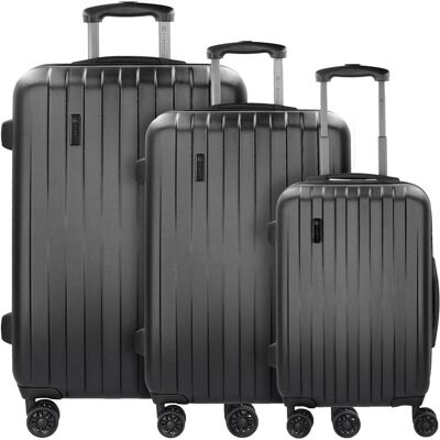 Bugatti Lima 2.0 FL 4-Rollen Kofferset 3tlg mit Doppelrollen, Koffer, Schwarz Bugatti Lima 2.0 FL 4-Rollen Kofferset 3tlg mit Doppelrollen, Koffer, Schwarz