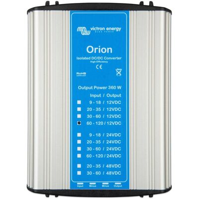 Victron Energy Orion 110/24-15A Isolierter DC-DC Wandler - 12,5 V bis 24 V, 15A, 360W Victron Energy Orion 110/24-15A Isolierter DC-DC Wandler - 12,5 V bis 24 V, 15A, 360W