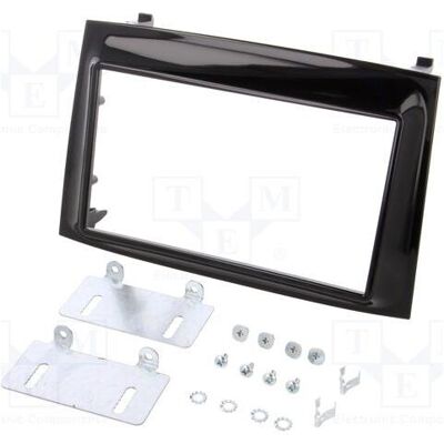 Per.Pic., Autoradio Installation, Radio-Einbaurahmen Fiat,Opel 2 DIN schwarz glänzend Per.Pic., Autoradio Installation, Radio-Einbaurahmen Fiat,Opel 2 DIN schwarz glänzend