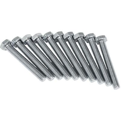 P2R, Schrauben, Packung mit 10 Sechskantschrauben aus verzinktem Stahl P2R, Schrauben, Packung mit 10 Sechskantschrauben aus verzinktem Stahl