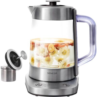 Sencor electric kettle 1.5L, smart SWK1590SS, Wasserkocher, Silber Sencor electric kettle 1.5L, smart SWK1590SS, Wasserkocher, Silber