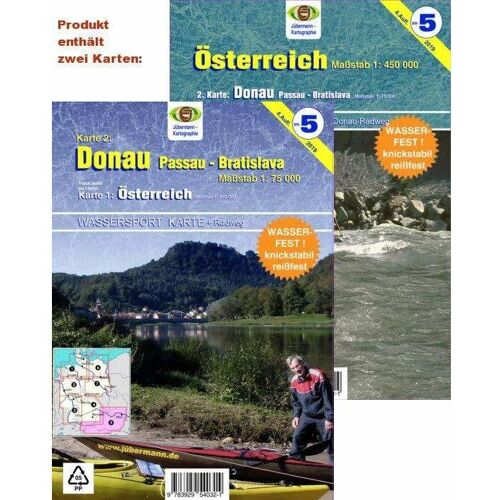 Jübermann Press Wassersport-Wanderkarte Österreich, Ratgeber von Erhard Jübermann