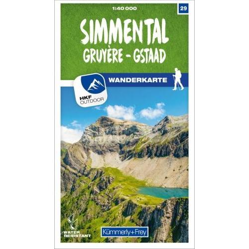Hallwag Kümmerly+Frey Wanderkarte 29 Simmental - Gruyère - Gstaad, Ratgeber von Collectif