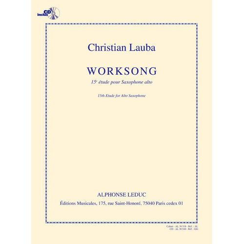 Alphonse Leduc Worksong (+CD) pour saxophone alto, Schulbücher