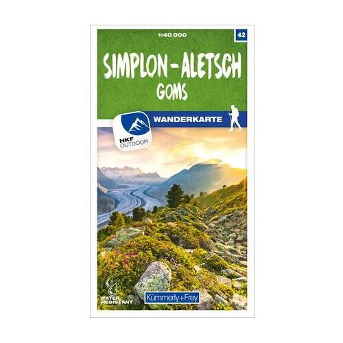 Hallwag Kümmerly+Frey Wanderkarte 42 Simplon - Aletsch, Goms, Ratgeber von Collectif