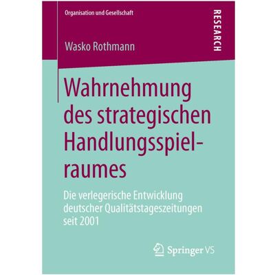 Gabler Wahrnehmung des strategischen Handlungsspielraumes, Fachbücher von Wasko Rothmann Gabler Wahrnehmung des strategischen Handlungsspielraumes, Fachbücher von Wasko Rothmann