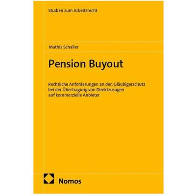 Nomos Pension Buyout, Fachbücher von Mathis Schaller Nomos Pension Buyout, Fachbücher von Mathis Schaller