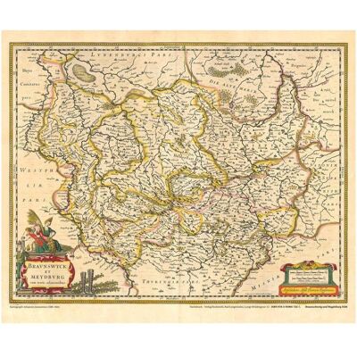 Rockstuhl Johannes:Historische Karte: Braunschwei, Landkarte Rockstuhl Johannes:Historische Karte: Braunschwei, Landkarte
