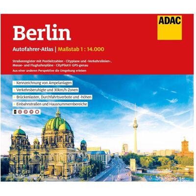 Adac Autofahreratlas Berlin 1:14.000, Landkarte Adac Autofahreratlas Berlin 1:14.000, Landkarte