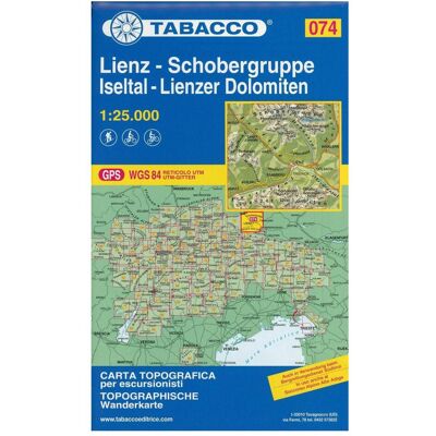 Tabacco editrice Wanderkarte 74 Lienz-Schobergruppe-Isel, Landkarte Tabacco editrice Wanderkarte 74 Lienz-Schobergruppe-Isel, Landkarte