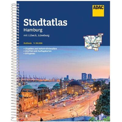 Adac Stadtatlas Hamburg 1:20.000, Landkarte Adac Stadtatlas Hamburg 1:20.000, Landkarte