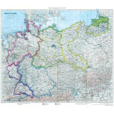 Rockstuhl Historische Karte: Deutschland mit Besatzungszonen - 1. September 1945 (plano), Landkarte Rockstuhl Historische Karte: Deutschland mit Besatzungszonen - 1. September 1945 (plano), Landkarte