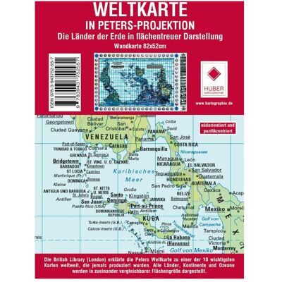 Geo-Center Poster Weltkte Peterspr. Up-s.d.deutsch, Landkarte Geo-Center Poster Weltkte Peterspr. Up-s.d.deutsch, Landkarte