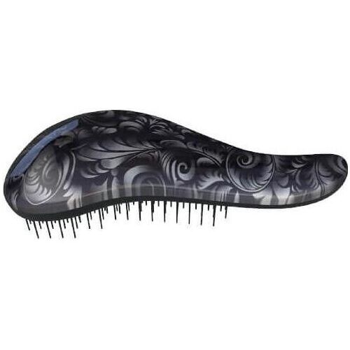 Dtangler, Haarbürste + Kamm, Haarbürste mit schwarzem Blumengriff