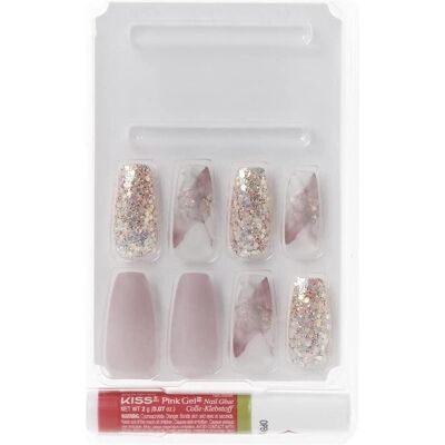 Kiss Nagelstyling + Kunstnägel, Glue-on nails Glam Fantasy Nails - Dreams 28 pcs (Kunstnägel) Kiss Nagelstyling + Kunstnägel, Glue-on nails Glam Fantasy Nails - Dreams 28 pcs (Kunstnägel)