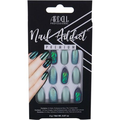 Ardell Green Glitter Chrome Künstliche Nägel - 24 Stück Ardell Green Glitter Chrome Künstliche Nägel - 24 Stück