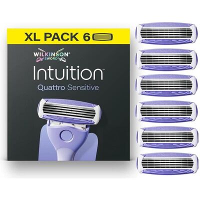 Wilkinson, Rasierklingen, Quattro for Women sensitive 6er Klingen (6x) Wilkinson, Rasierklingen, Quattro for Women sensitive 6er Klingen (6x)