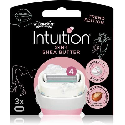 Wilkinson, Rasierklingen, Intuition 2in1 Sheabutter-Ersatzklingen (3x) Wilkinson, Rasierklingen, Intuition 2in1 Sheabutter-Ersatzklingen (3x)