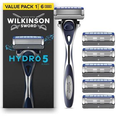 Wilkinson, Nassrasierer, Hydro 5 maszynka do golenia + wkłady 6szt Wilkinson, Nassrasierer, Hydro 5 maszynka do golenia + wkłady 6szt