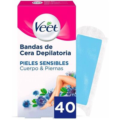 Veet Pure Kaltwachsstreifen - 40 Stück. Veet Pure Kaltwachsstreifen - 40 Stück.