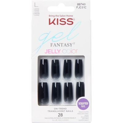 Kiss Nagelstyling + Kunstnägel, Gel nails Gel Fantasy Jelly Color 28 pcs (Kunstnägel, Black) Kiss Nagelstyling + Kunstnägel, Gel nails Gel Fantasy Jelly Color 28 pcs (Kunstnägel, Black)