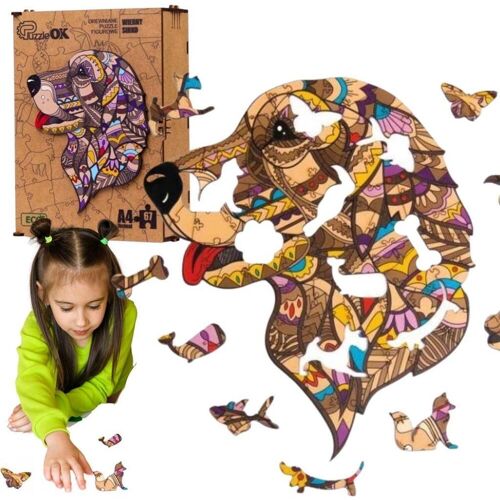 PuzzleOk Wooden Puzzle EKO 67 Faithful Sirko A4 PuzA4-01742
