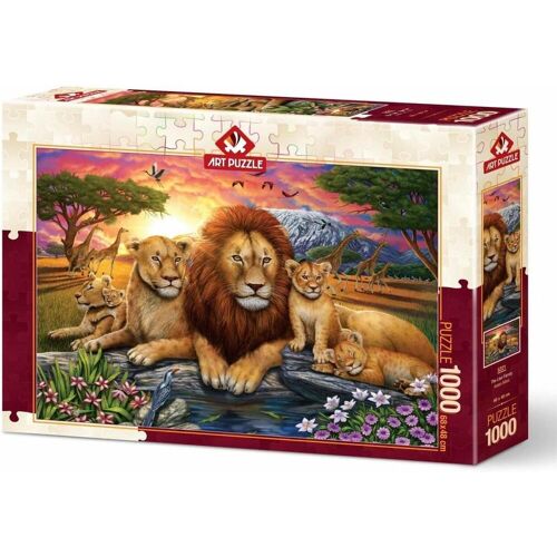 Puzzle Artpuzzle Puzzle 1000 Afrika, Löwenfamilie (1000 Teile)