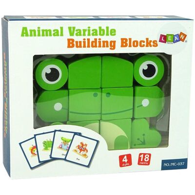 Leantoys - Żabka 3D - Holzklötze - Bauspielzeug Leantoys - Żabka 3D - Holzklötze - Bauspielzeug