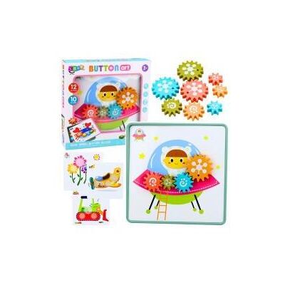 Lean Toys Kreatives geometrisches Puzzle-Mosaik-Zahnradpuzzle, 25 Teile. (25 Teile) Lean Toys Kreatives geometrisches Puzzle-Mosaik-Zahnradpuzzle, 25 Teile. (25 Teile)