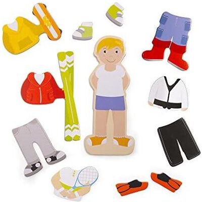 Bigjigs Mag-Play Dress Up Puzzle - Sport Bigjigs Mag-Play Dress Up Puzzle - Sport
