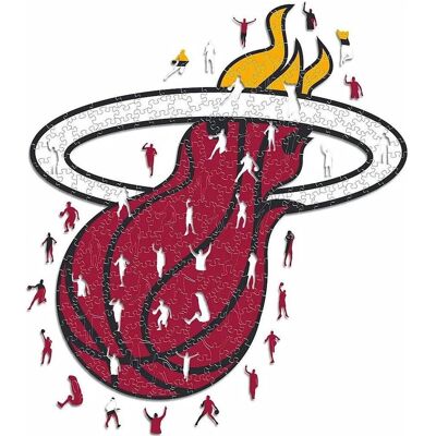 ICONIC Puzzles Miami Heat Logo Holzpuzzle - Basketball Fan Geschenk ICONIC Puzzles Miami Heat Logo Holzpuzzle - Basketball Fan Geschenk