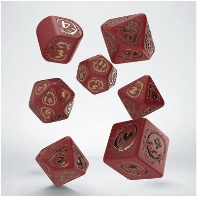 Q Workshop RDRA4C - Dragons Modern Würfelset: Rubin Q Workshop RDRA4C - Dragons Modern Würfelset: Rubin