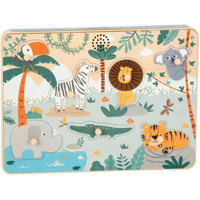 small foot Setzpuzzle Tierlaute „Safari“ (7 Teile) small foot Setzpuzzle Tierlaute „Safari“ (7 Teile)