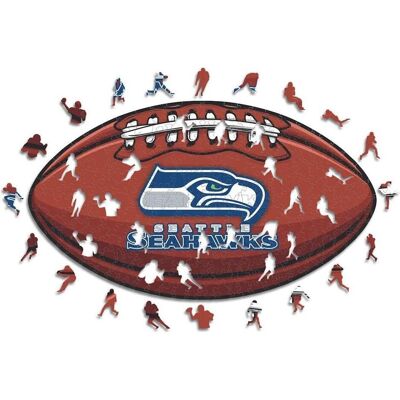 ICONIC Puzzles - NFL Seahawks Holzpuzzle 270 Teile - Football mit Logo - Groß ICONIC Puzzles - NFL Seahawks Holzpuzzle 270 Teile - Football mit Logo - Groß