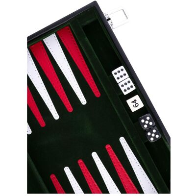 Sluijters Huis&Tuin - Backgammon - Grün/Rot/Weiß gestickt - 11 Zoll Sluijters Huis&Tuin - Backgammon - Grün/Rot/Weiß gestickt - 11 Zoll