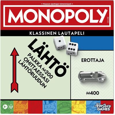 Monopoly Classic Refresh - Brettspiel mit Aufbewahrung & Größere Figuren Monopoly Classic Refresh - Brettspiel mit Aufbewahrung & Größere Figuren