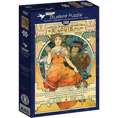 Bluebird 1000-teiliger Puzzle - Alfons Mucha - St. Louis 1903 - Puzzle Bluebird 1000-teiliger Puzzle - Alfons Mucha - St. Louis 1903 - Puzzle