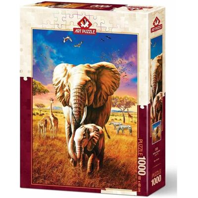 ART Puzzle Puzzle 1000 Afrika, Elefantenfamilie (1000 Teile) ART Puzzle Puzzle 1000 Afrika, Elefantenfamilie (1000 Teile)